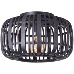 Brilliant Trerow Taklampe Metall Bambus Svart Tre | 320mm - Egnet for 1x E27