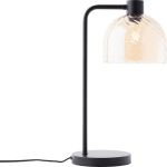 Brilliant Bordlampe Casto Glass Metall Svart Beige | 190mm - Egnet for 1x E27