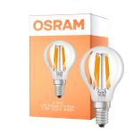 Osram LED Classic LED E14 Pære Filament Klar 1.2W 255lm - 840 Kald Hvit | Erstatter 25W