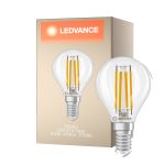 Ledvance Classic LED E14 Pære Filament Klar 3.4W 470lm - 827 Ekstra Varm Hvit | Dimbar - Erstatter 40W