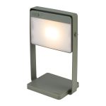 Nordlux Bordlampe Saulio Aluminium Grønn 3.5W 200lm - 830 Varm Hvit | IP44 - 3-Trinn Dimbar - Solar