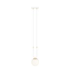 Emibig Pendel Lampe Glam Stål Hvit | Egnet for 1x E14 - Max 10W