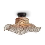 Good&Mojo Taklampe Ibiza Bambus Svart S | Egnet for 1x E27 