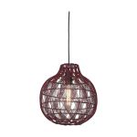 Good&Mojo Pendel Lampe Mendoza Bambus Burgundy S | Egnet for 1x E27 