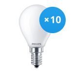Fordelspakning 10x Philips Corepro LED Lustre E14 Ball matt 2.2W 250lm - 827 ekstra varm hvit | erstatter 25W