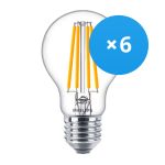 Fordelspakning 6x Philips Corepro LED Pære E27 Pære klar 10.5W 1521lm - 840 kald hvit | erstatter 100W