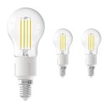 Fordelspakning 3x Calex Smart Tuya Wifi E14 Ball 4.5W 450lm - 818-830 Innstillbar Hvit | dimbar - erstatter 40W 
