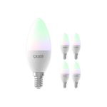 Fordelspakning 5x Calex Smart Tuya Wifi E14 Mignon 5W 470lm - 822-840 Innstillbar Hvit | RGBW - dimbar - erstatter 40W