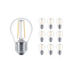 Fordelspakning 10x Philips Corepro LED Lustre E27 Ball filament klar 2W 250lm - 827 ekstra varm hvit | erstatter 25W