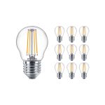 Fordelspakning 10x Philips Master Value LED Lustre E27 Ball filament klar 3.4W 470lm - 927 ekstra varm hvit | beste fargegjengivelse - dimbar - erstatter 40W