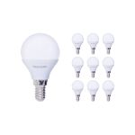 Fordelspakning 10x Noxion Lucent Lustre LED E14 Ball matt 2.5W 250lm - 827 ekstra varm hvit | erstatter 25W