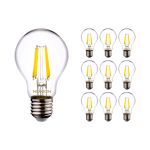 Fordelspakning 10x Noxion Lucent LED E27 Pære filament klar 8.5W 1055lm - 827 ekstra varm hvit | dimbar - erstatter 75W
