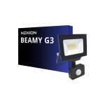 Noxion LED Flomlys Beamy G3.1 Svart 20W 2200lm 100D - 830 Varm Hvit | IP44 - Bevegelses- og Lyssensor - Symmetrisk 