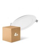 Fordelspakning 4x Ledvance LED Downlight Slim Runde DN155 12W 1020lm 120D - 830 Varm Hvit | 169mm 