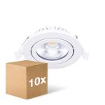 Fordelspakning 10x Noxion LED Vippbar Slim Spot Hvit 6W 550lm - 930 varm hvit | Utskjæring 75mm - IP54 - beste fargegjengivelse 