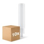 Fordelspakning 10x Ledvance Dulux D/E LED 10W - 840 Kald Hvit | 4-Stift - Erstatter 26W