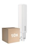 Fordelspakning 10x Philips CorePro PL-C LED 5.5W 660lm - 840 Kald Hvit | 4-Stift - Erstatter 13W