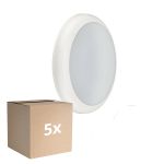 Fordelspakning 5x Philips LED Vegg - Taklampe Ledinaire WL070V Gen 2 Hvit 17W 1700lm - 830-840 CCT | 300mm - IP65