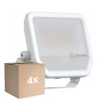 Fordelspakning 4x Ledvance LED Flomlys Aluminium Hvit 41//27W 6000lm 100D - 865 Daglys | IP66 - Symmetrisk