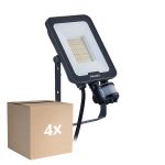 Fordelspakning 4x Philips LED Flomlys Ledinaire BVP167 30W 3600lm 110D - 830-840-865 CCT | IP65 - Bevegelses- og Lyssensor - Symmetrisk