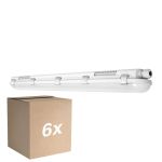 Fordelspakning 6x Ledvance LED Lyslister Vanntett Fuktighetstett 32W 4400lm - 865 Daglys | 120cm 