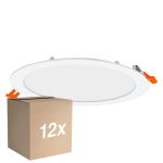 Fordelspakning 12x Osram LED Downlight Recess Slim Hvit 22W 2000lm 110D - 830 Varm Hvit | Utskjæring 200mm - IP20
