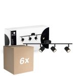 Fordelspakning 6x D'Lite Taklampe Trop Sandete Svart| Egnet Til 4x GU10