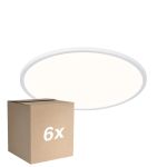 Fordelspakning 6x Nordlux LED Taklampe Oja 42 Hvit 24W 2200lm - 830-840 CCT | IP54 - Dimbar
