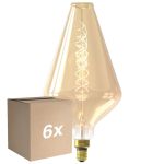 Fordelspakning 6x Calex XXL Vienna Gull LED E27 Filament 4W 320lm- 822 Ekstra Varm Hvit | Dimbar