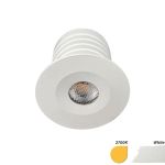 EcoDim Innfelt Spot Mini Hvit 2.5W 155lm 30D - 827 Ekstra Varm Hvit | 35mm - Utskjæring 28mm - IP67 - Dimbar