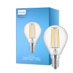 Philips Corepro LED Lustre E14 Ball filament klar 4.3W 470lm - 827 ekstra varm hvit | erstatter 40W