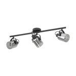 Eglo Taklampe Berregas Stål Svart Krom | IP20 - Egnet for 3x E27 