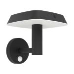Eglo Veggbelysning Dreoli Solar Svart 8W 970lm - 830 Varm Hvit | IP65 - Bevegelsessensor