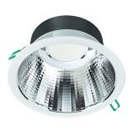 Philips LED downlight Coreline DN142B Aluminium Hvit 19.2W 2300lm 60D - 840 kald hvit | Utskjæring 200mm - IP54 - UGR<19