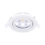 Noxion LED Vippbar Slim Spot Hvit Runde 6W 520lm 60D - 927 Ekstra Varm Hvit | 85mm - IP54 - Dimbar - Beste Fargegjengivelse