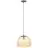 Brilliant Kaizen Pendel Lampe Glass Pendel Lampe Metall Svart Beige | 350mm - Egnet for 1x E27
