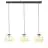 Brilliant Kaizen Pendel Lampe Glass Pendel Lampe Metall Svart Beige | Egnet for 3x E27