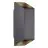 Nordlux Nico Veggbelysning Aluminium Svart Up & Down | IP54 - Egnet for 2x GU10