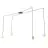 Emibig Pendel Lampe Fuji Stål Gull | Egnet for 1x E14 - Max 10W, 1x GU10 - Max 10W, 2x GX53 - Max 10W