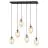 Emibig Pendel Lampe Astral Stål Svart | Egnet for 6x E14 - Max 10W