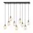 Emibig Pendel Lampe Astral Stål Svart | Egnet for 9x E14 - Max 10W