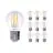 Fordelspakning 10x Noxion Lucent Lustre LED E27 Ball filament klar 4.5W 470lm - 827 ekstra varm hvit | dimbar - erstatter 40W
