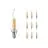 Fordelspakning 10x Noxion Lucent LED E14 Böjd topp Mignon filament klar 4.5W 470lm - 827 ekstra varm hvit | dimbar - erstatter 40W