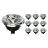 Fordelspakning 10x Noxion Lucent LED Spot GU10 AR111 15W 850lm 40D - 930 Varm Hvit | Beste Fargegjengivelse - Dimbar -  Erstatter 75W