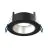 Noxion LED Spot Ares Dyp ring Svart - med Inner Sirkel Sølv | Utskjæring 68mm - incl. GU10 Fitting