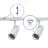 Bright Choice Komplet set 1-Fase Rail 1 Meter Hvit | incl. 2x Spot + GU10 2700K 3W Dimbar + Endestykke, Strömkontakt