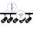 Bright Choice Komplet set 1-Fase Rail 3 Meter Svart | incl. 5x Spot + GU10 2700K 3W Dimbar + Endestykke, Strömkontakt og I-Koblingsstykke