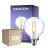 Fordelspakning 10x Noxion Lucent Filament LED E27 Globe Klar 7W 806lm - 827 Ekstra Varm Hvit | Dimbar - Erstatter 60W