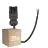 Fordelspakning 25x Noxion GST - Kompatibel Strømforsyningskabel Svart - Male + Åpne ender - 0,3m - 2 pole 0,75mm2