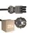 Fordelspakning 25x Noxion GST - Kompatibel Strømforsyningskabel Svart - Female + Schuko Europlug - 2m - 3 pole 0.75mm2